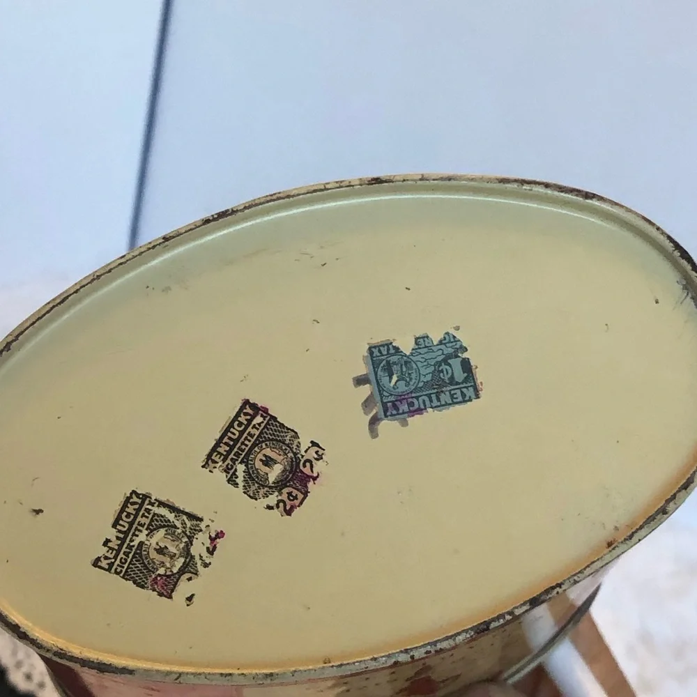 Cavalier King Size Cigarette Tin With Cigarette Tax Stamps